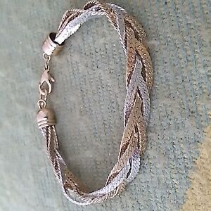 Vintage Bi-color Braided Chain Bracelet